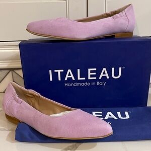 Italeau Purple/Lavender Suede Loafers 38/8